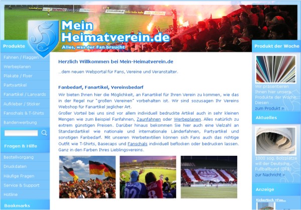 Screenshot der mein-heimatverein.de