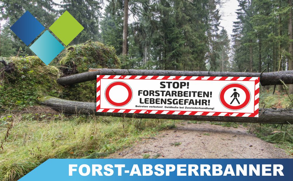 Forst Absperrbanner