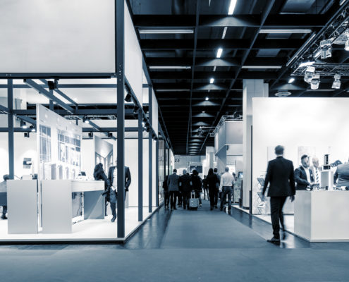 Displaysysteme auf einer Messe