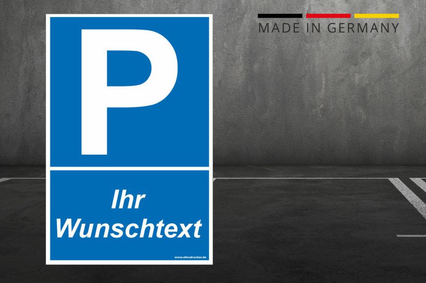 Parkplatzschild individuell
