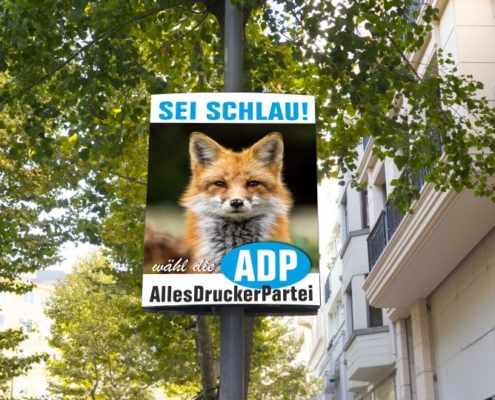 Beispiel für Wahlplakat