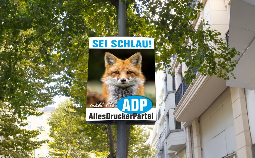 Beispiel für Wahlplakat