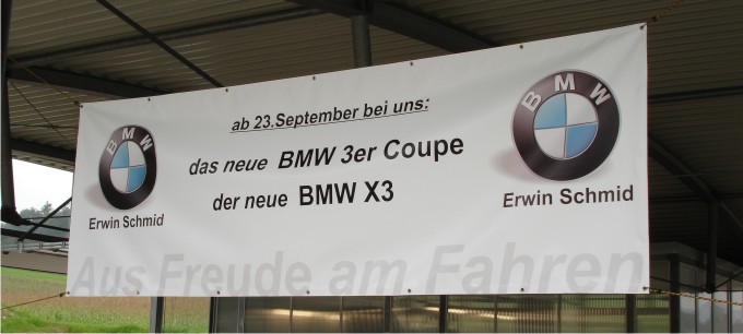 Werbebanner BMW Schmid
