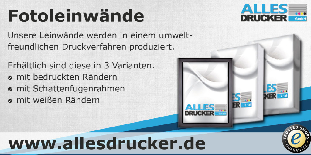 bedruckte Fotoleinwände vom Allesdrucker